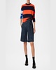 Colorblock Striped Boxy Cashmere-Wool Sweater