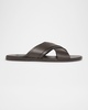 Men's Preston Smooth Leather Slide Sandals