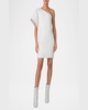 One-Shoulder Structured-Sleeve Mini Dress