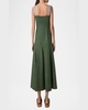 Fit-Flare Indian Silk Midi Dress