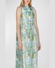 Charlene Sequin Embroidered Cape Gown