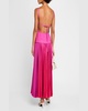 Leasgill Pleated Open-Back Dress