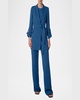 Belted Single-Breasted Long Blazer Jacket