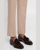 Men's Brushed Leather Tassel Loafers