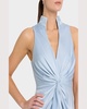 Twist-Front Crepe Back Satin Column Gown