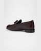 Men's Brushed Leather Tassel Loafers