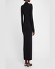Modal Rib Long-Sleeve Maxi Shirtdress