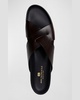 Men's Bologna Leather Crisscross Slide Sandals