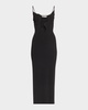 Salacia Plunging Wavy U-Ring Sleeveless Maxi Dress