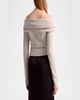 Mimi Off-Shoulder Wrap Wool Cashmere Sweater