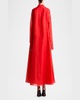 Sissy Long-Sleeve Silk Shirtdress