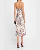 Strapless Floral Jacquard Midi Dress