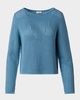 Chunky Cotton Mesh Boatneck Sweater