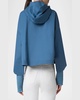 Bracelet-Sleeve Cotton Gabardine Hooded Car Coat