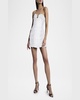 Strapless Floral Ruffle Mini Dress