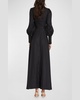 Celine French Linen Wrap Maxi Dress