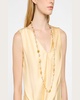 18K Yellow Gold South Sea Pearl and Sapphire Necklace, 42"L