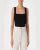 Square-Neck Viscose Stretch Rib Tank Top