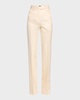Barathea Silk-Wool Flared Tuxedo Pants