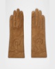 B Logo Suede Gloves 