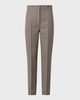 Feryn Houndstooth Shetland Tweed Tapered-Leg Ankle Pants