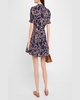 Las Almas Tiered Floral-Print Mini Dress