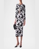 Flower Midi Pencil Skirt