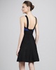 Beaded Deep V-Neck Column Gown