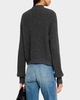 Ribbed Mock-Neck Fisherman Sweater