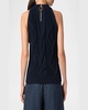 Mock-Neck Chunky Cotton Cable-Knit Tank Top