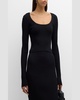 Hazel Ribbed Scoop-Neck Top