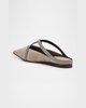 Monili Crisscross Suede Mule Flats