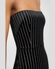 Strapless Crystal Velvet Mini Dress