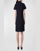Cotton Silk Button-Front Polo Dress