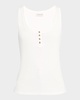 Alessia Ribbed Button Tank Top 