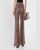 Remi Leopard Slim Bootcut Pants