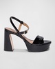 Patent  Ankle-Strap Platform Sandals