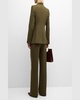 Soho High-Rise Twill Trousers
