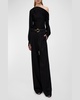 Alice Draped Satin One-Shoulder Top