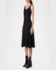 Trapezoid Jacquard Sleeveless Dress