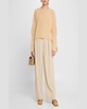 Ribbed Wool-Cashmere Crewneck Sweater