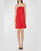 Bow Strapless Babydoll Mini Dress