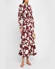 Pietra Pleated Floral-Print Maxi Shirtdress