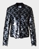 Dot Sequined Bomber Jacket