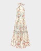 Evelyn Backless Halter Maxi Dress
