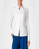 Mixed-Media Button-Down Blouse