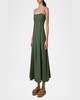 Fit-Flare Indian Silk Midi Dress