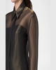 Button Down Silk Organza Blouse with Tank