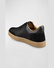 Men's Liam Grained Leather Low-Top Sneakers