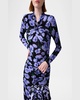 Twisted-Neck Long-Sleeve Gown